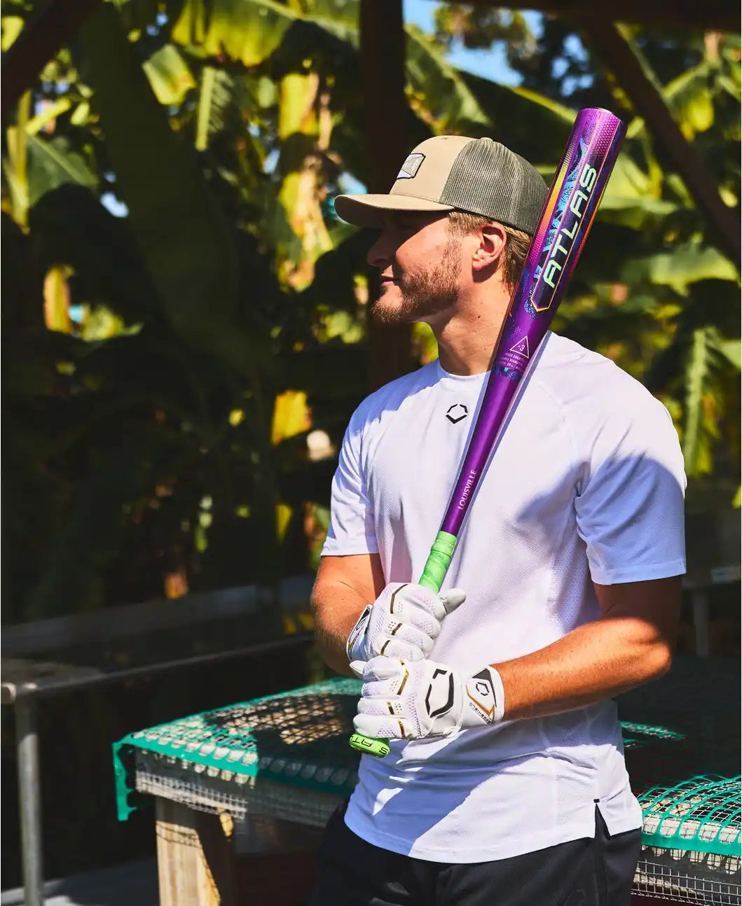 Louisville Slugger 2025 Atlas Neon Energy (-3) Bbcor Bat Wbl4164010 - Green Purple