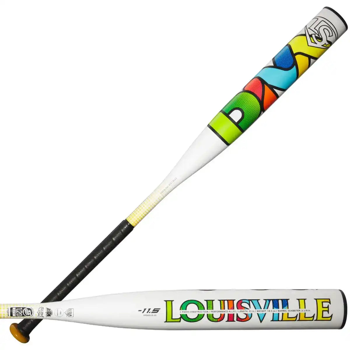 Louisville Slugger 2025 Diva -11.5 Fastpitch Bat Wbl2988010 - Black White