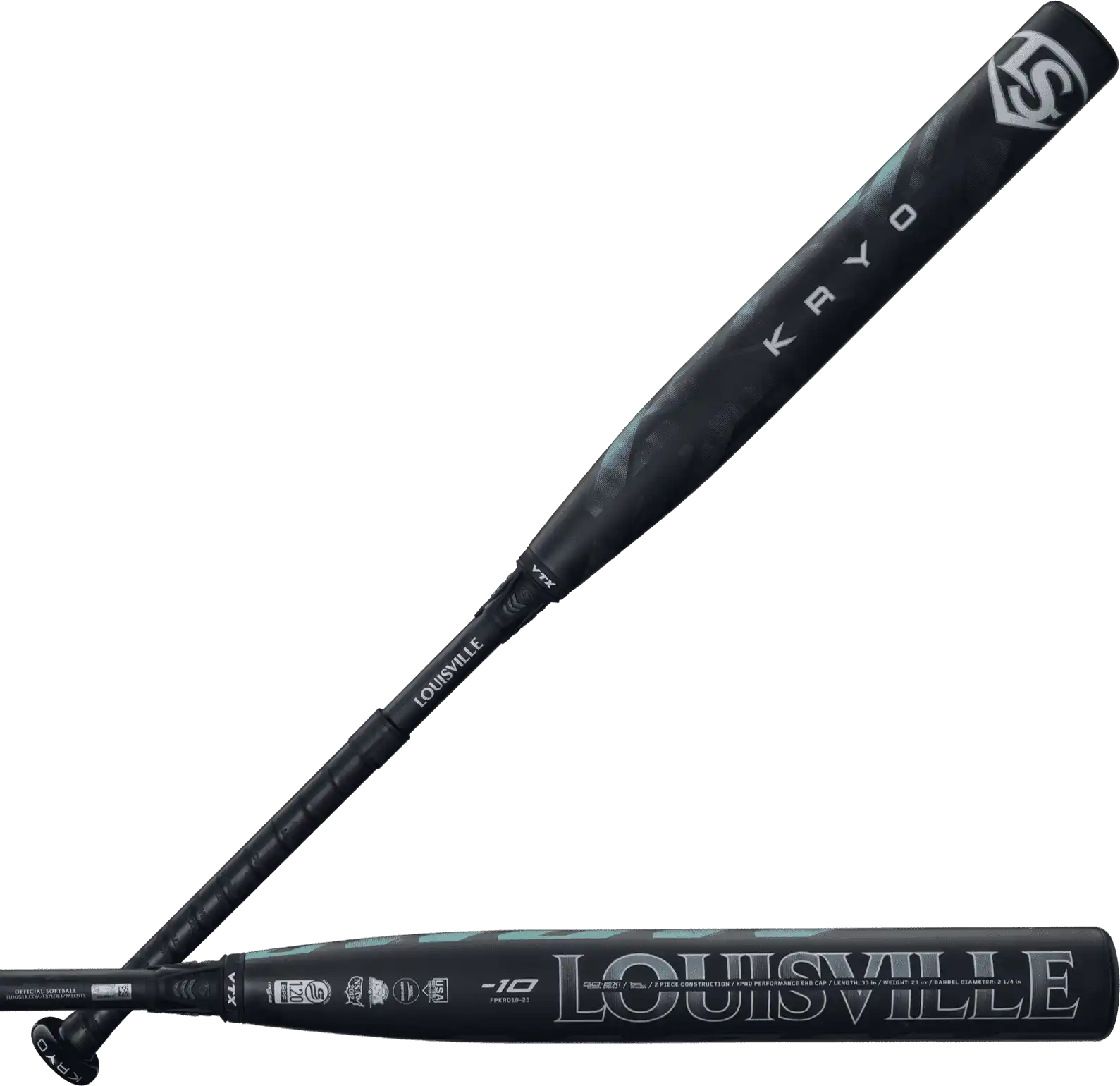 Louisville Slugger 2025 Kryo (-10) Fastpitch Bat - Dark Gray