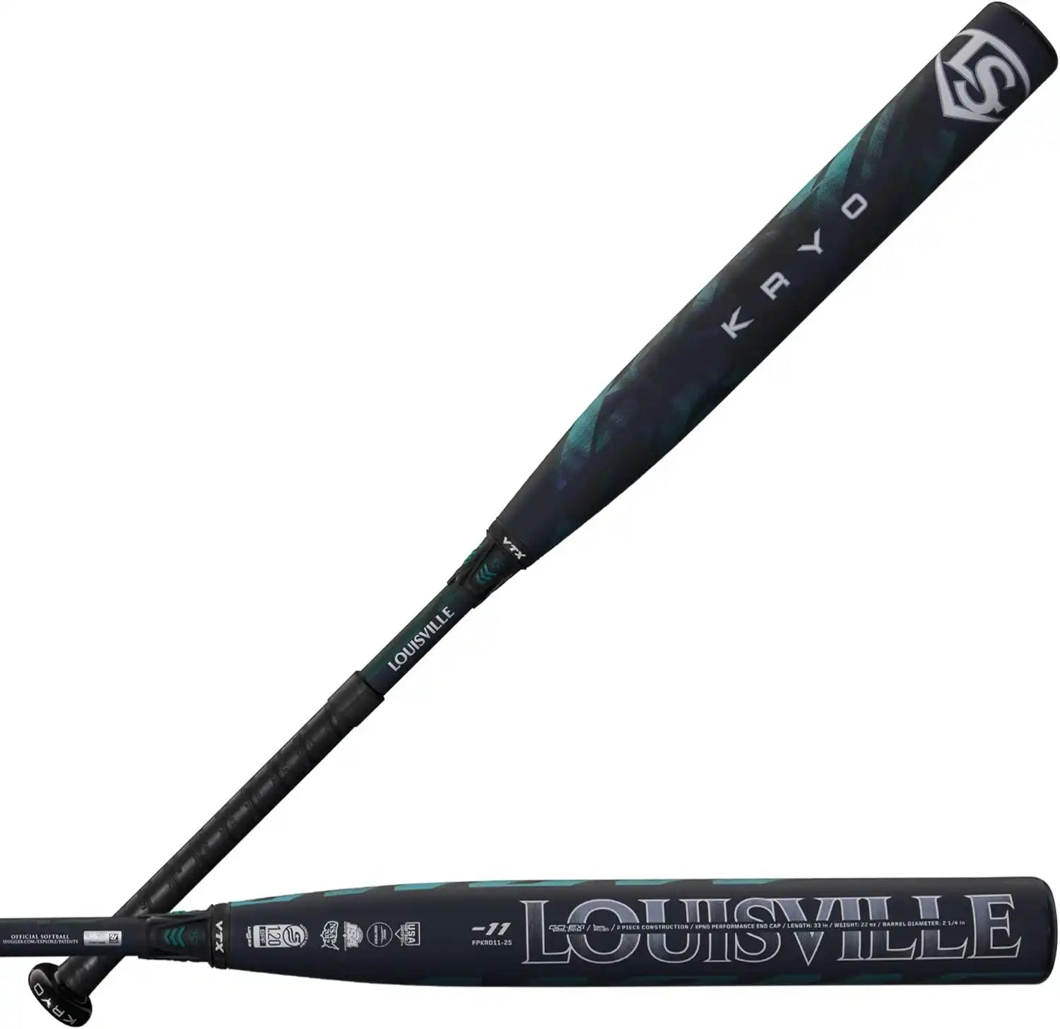 Louisville Slugger 2025 Kryo (-11) Fastpitch Bat - Dark Gray