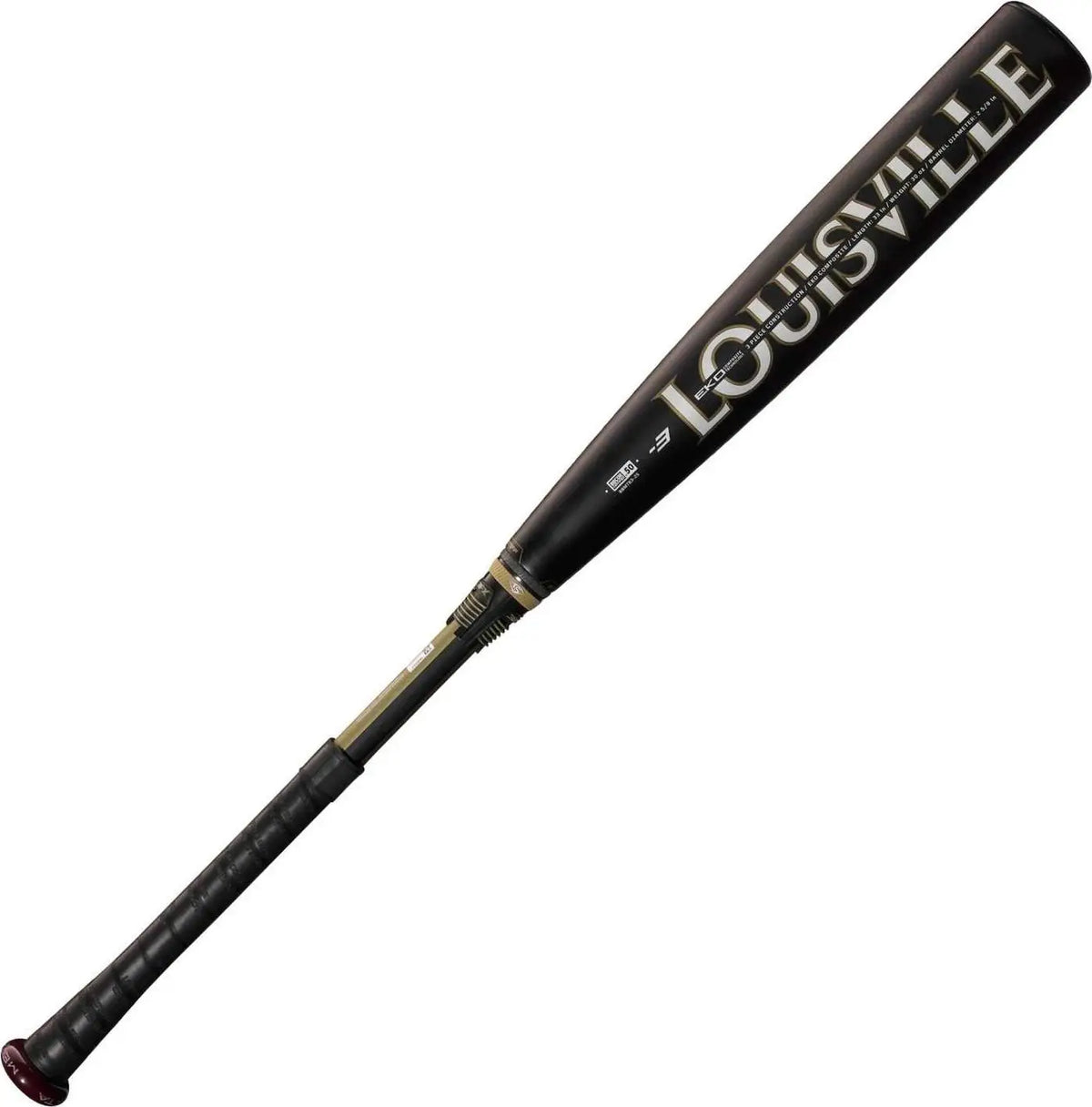 Louisville Slugger 2025 Meta (-3) Bbcor Bat - Black Maroon