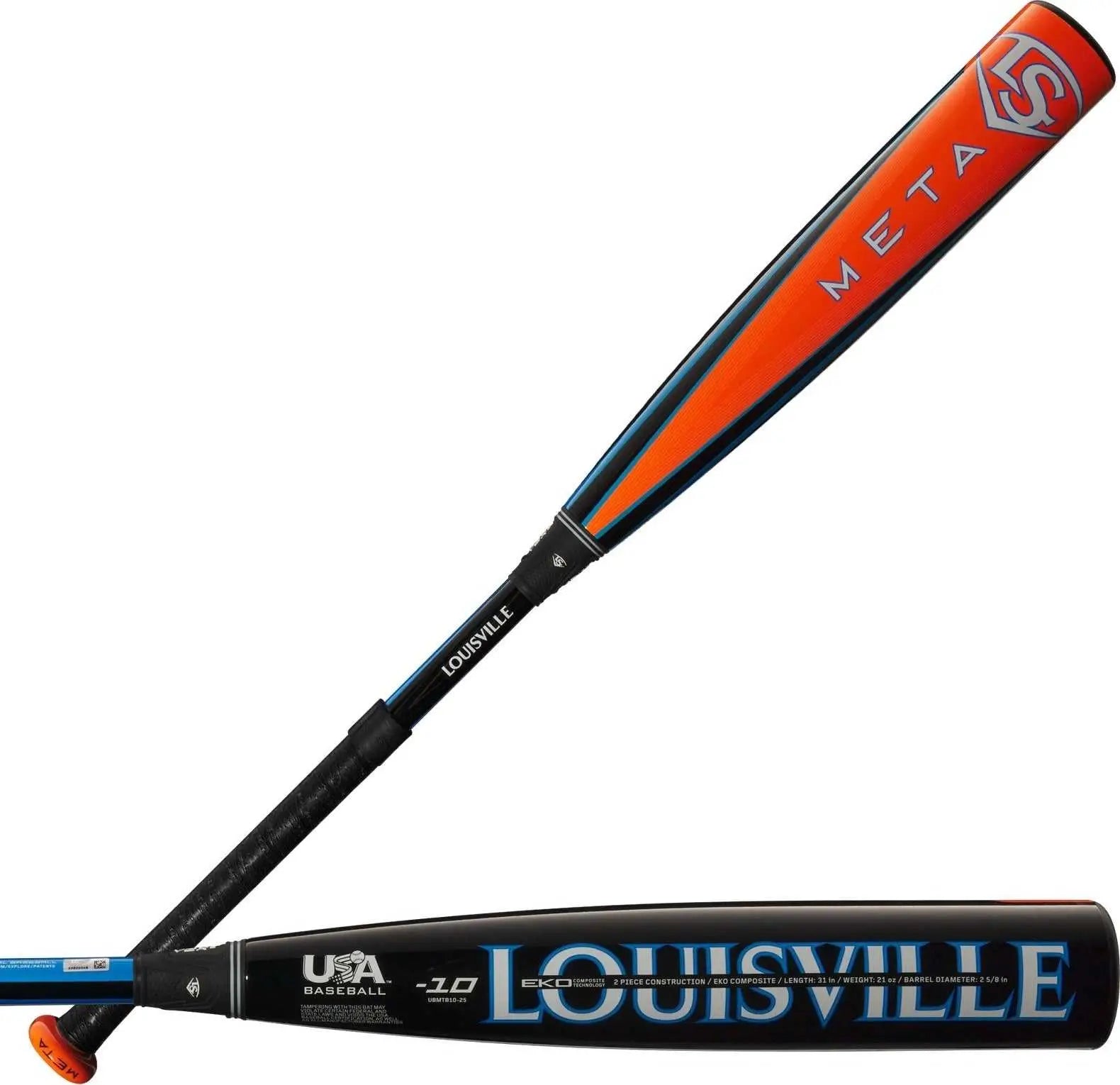 Louisville Slugger 2025 Meta Usa Approved (-10) 2 5/8’’ Bat - Black Orange