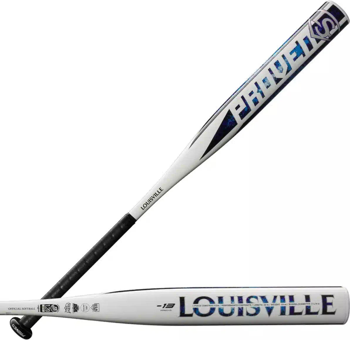 Louisville Slugger 2025 Proven (-13) Fastpitch Softball Bat Wbl2986010 - Black White