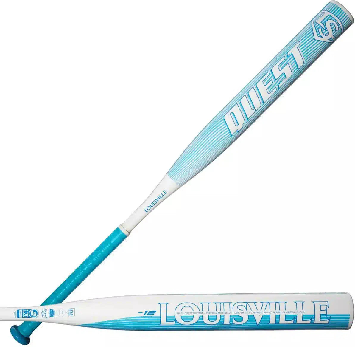 Louisville Slugger 2025 Quest (-12) Fastpitch Softball Bat Wbl2987010 - Black White Green