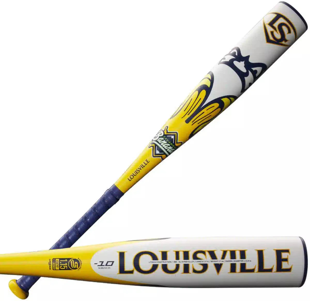 Louisville Slugger 2025 Savannah Bananas Jbb 2 3/4’’ (-10) Sl Usssa Baseball Bat Wbl4006010 - Black Yellow White