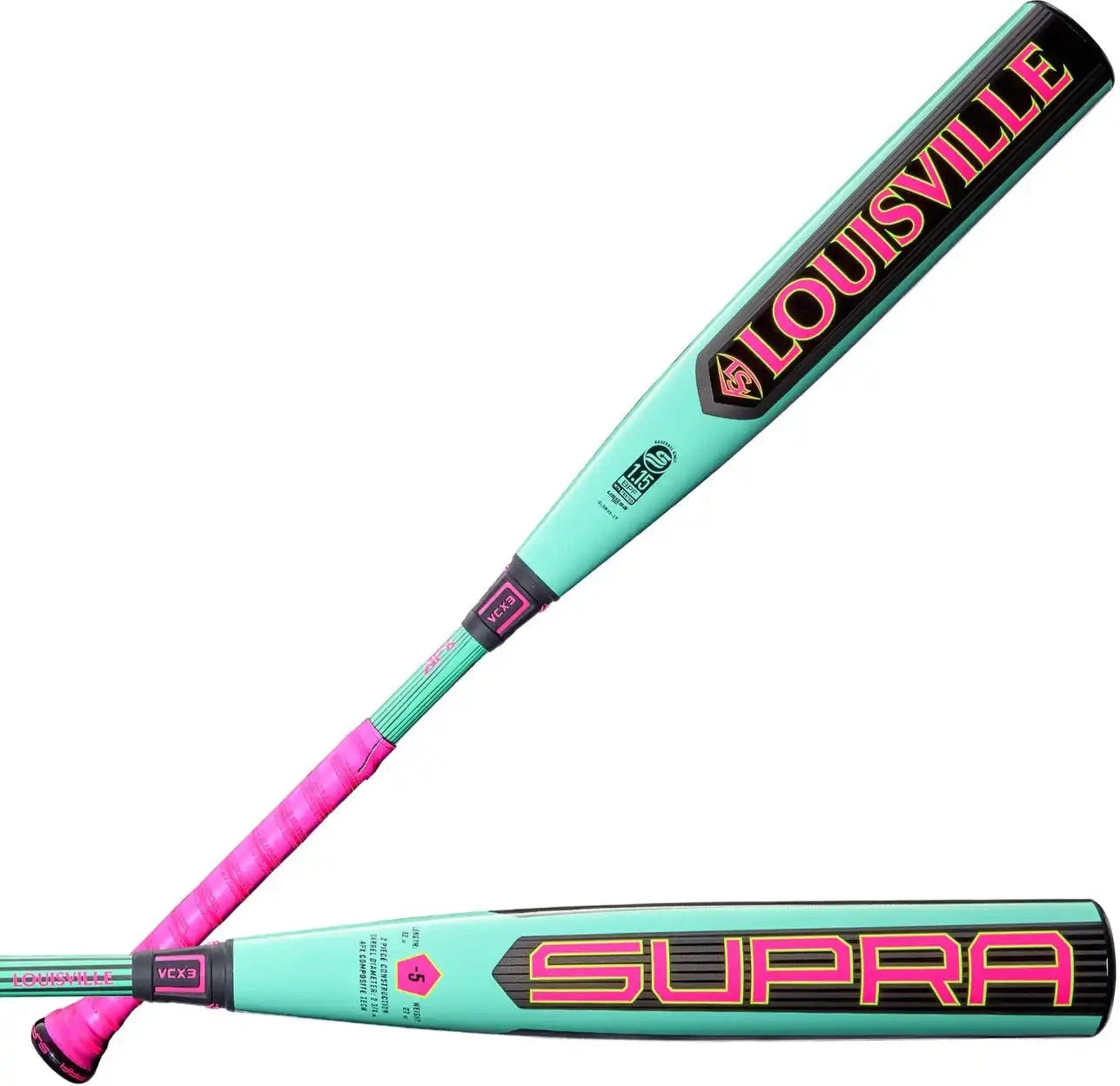 Louisville Slugger 2026 Supra (-5) Usssa 2 3/4’’ Bat Wbl4120010 - Mint Green Pink
