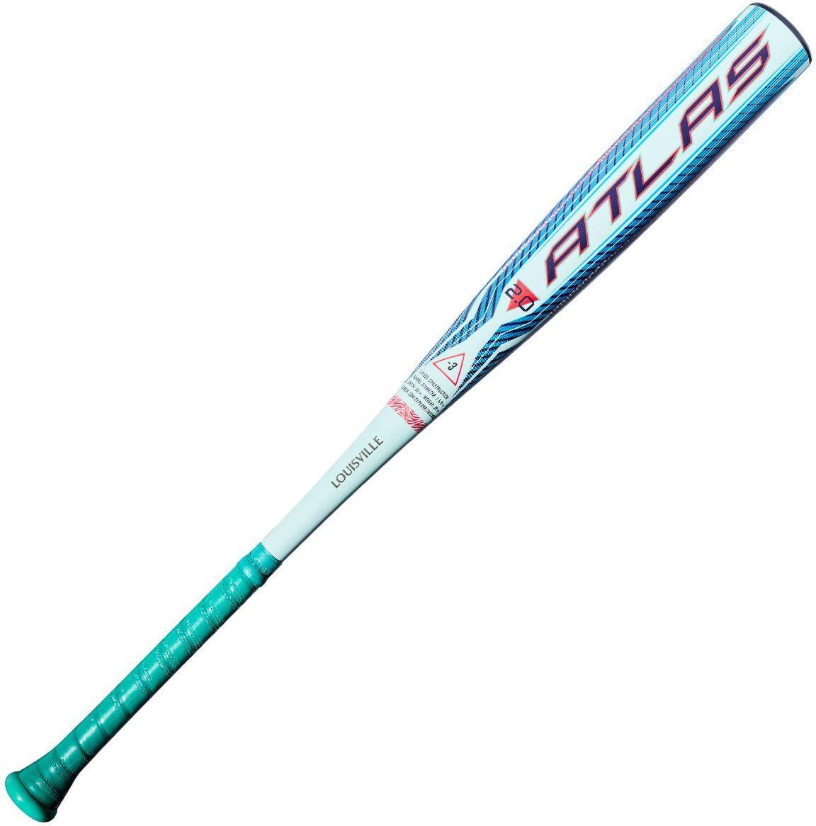 Louisville Slugger 2027 Atlas 2.0 (-3) Bbcor Bat Wbl4248010 - Teal Blue Red
