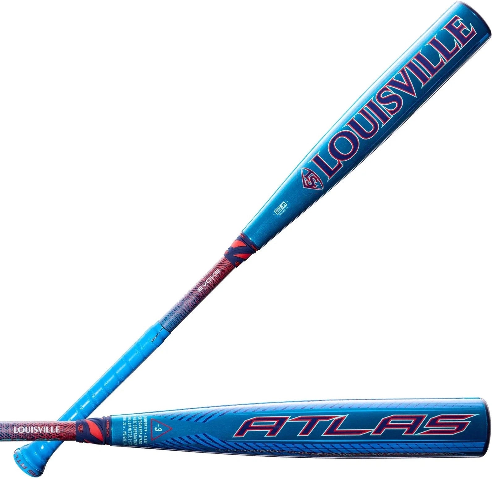 Louisville Slugger 2027 Atlas Hybrid (-3) Bbcor Bat Wbl4246010 - Blue Black