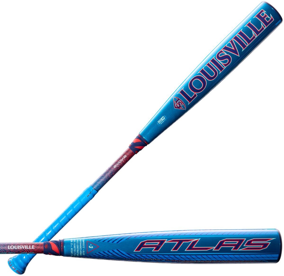 Louisville Slugger 2027 Atlas Hybrid (-3) Bbcor Bat Wbl4246010 - Blue Black Red