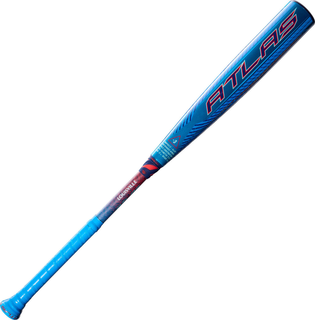 Louisville Slugger 2027 Atlas Hybrid (-3) Bbcor Bat Wbl4246010 - Blue Black Red