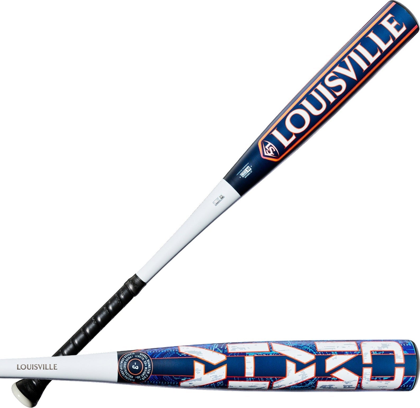 Louisville Slugger 2027 Omaha (-3) Bbcor Bat Wbl4249010 - Black Navy White
