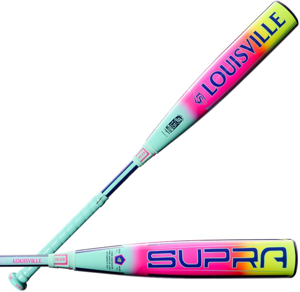 Louisville Slugger 2027 Supra (-10) Usssa Bat Wbl4251010 - Neon Mint & Pink