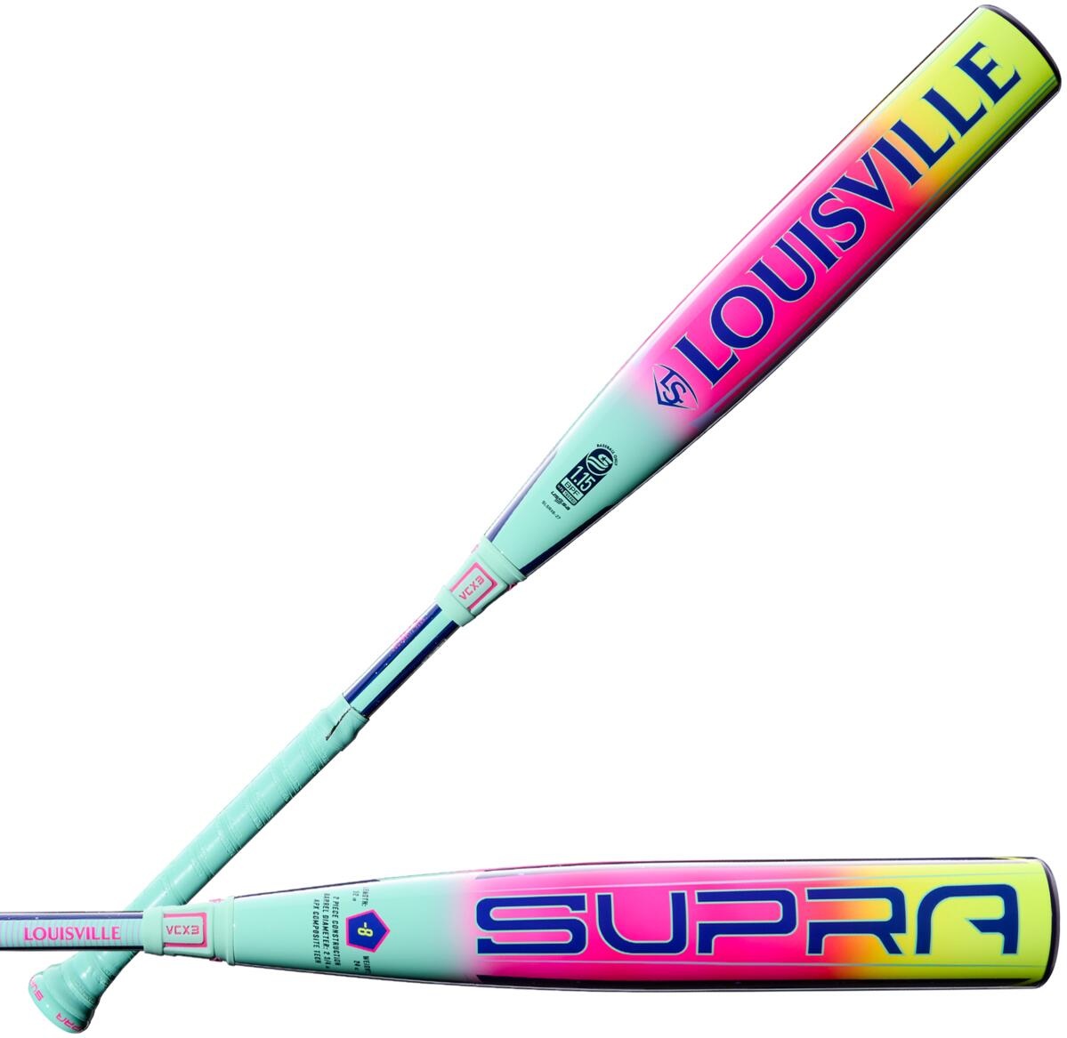 Louisville Slugger 2027 Supra (-8) Usssa Bat Wbl4252010 - Neon Mint & Pink