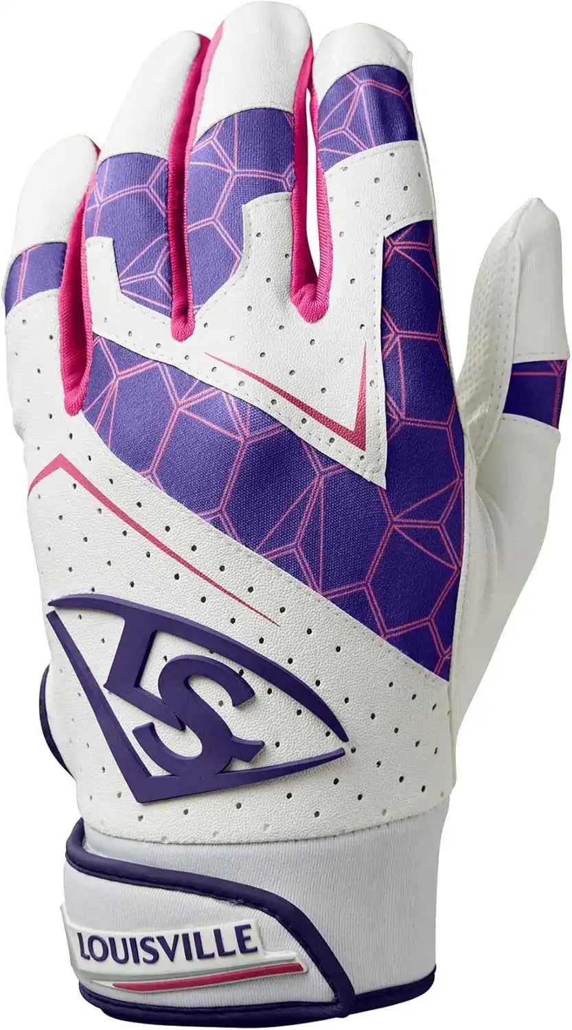 Louisville Slugger Genuine V2 Adult Batting Gloves - Purple