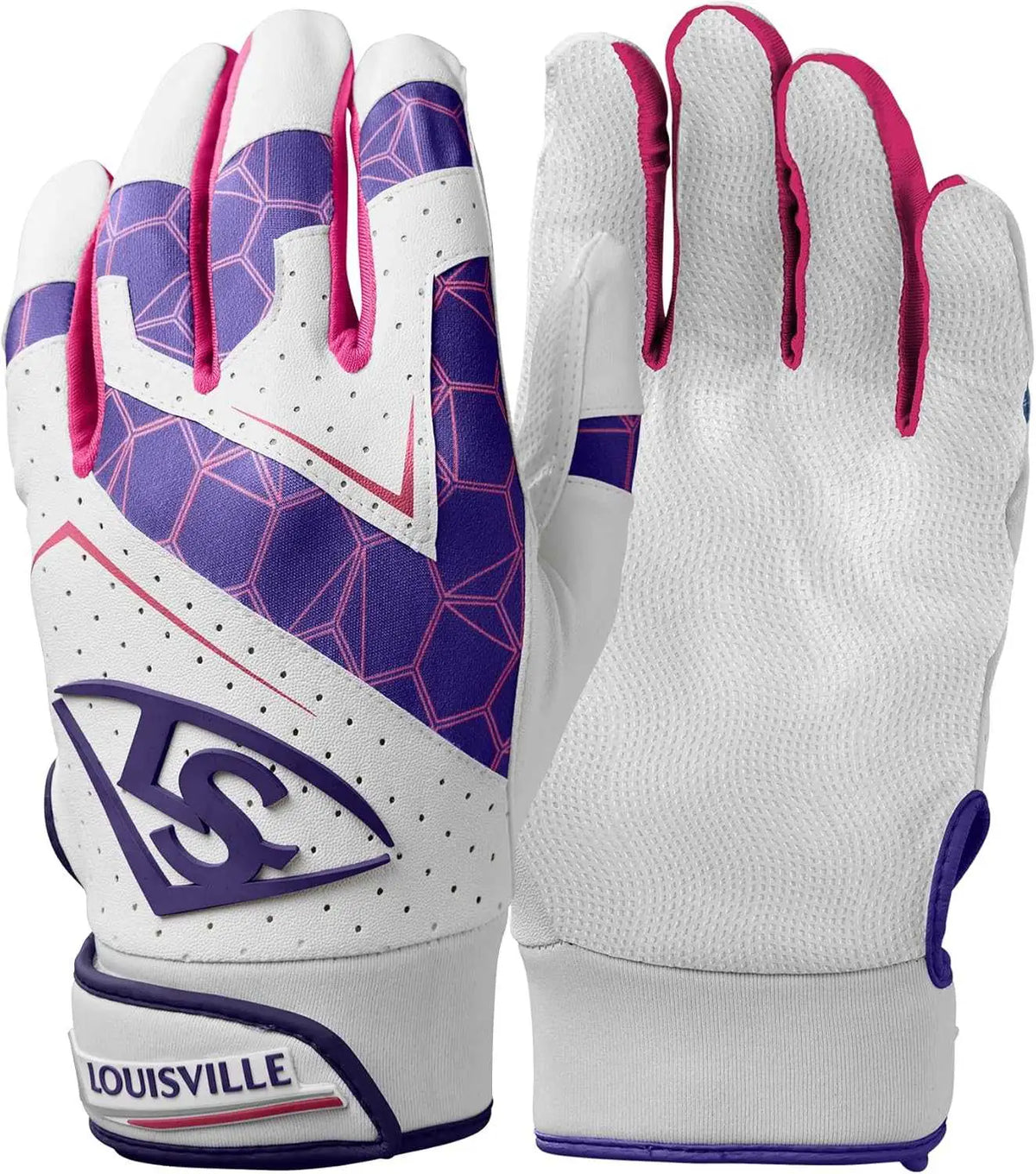 Louisville Slugger Genuine V2 Adult Batting Gloves - Purple