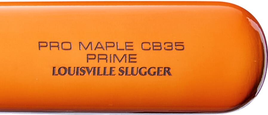 Louisville Slugger Pro Prime CB35 Maple Wood Baseball Bat WBL4154010 - Charcoal Neon Orange - HIT a Double - 3