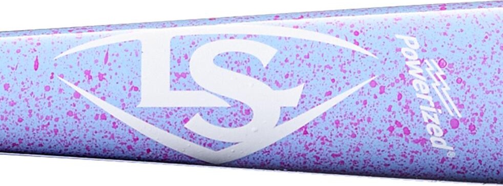 Louisville Slugger Pro Prime Maple Elly De La Cruz Baseball Bat WBL4155010 - Light Blue Neon Pink Splatter - HIT a Duble - 3