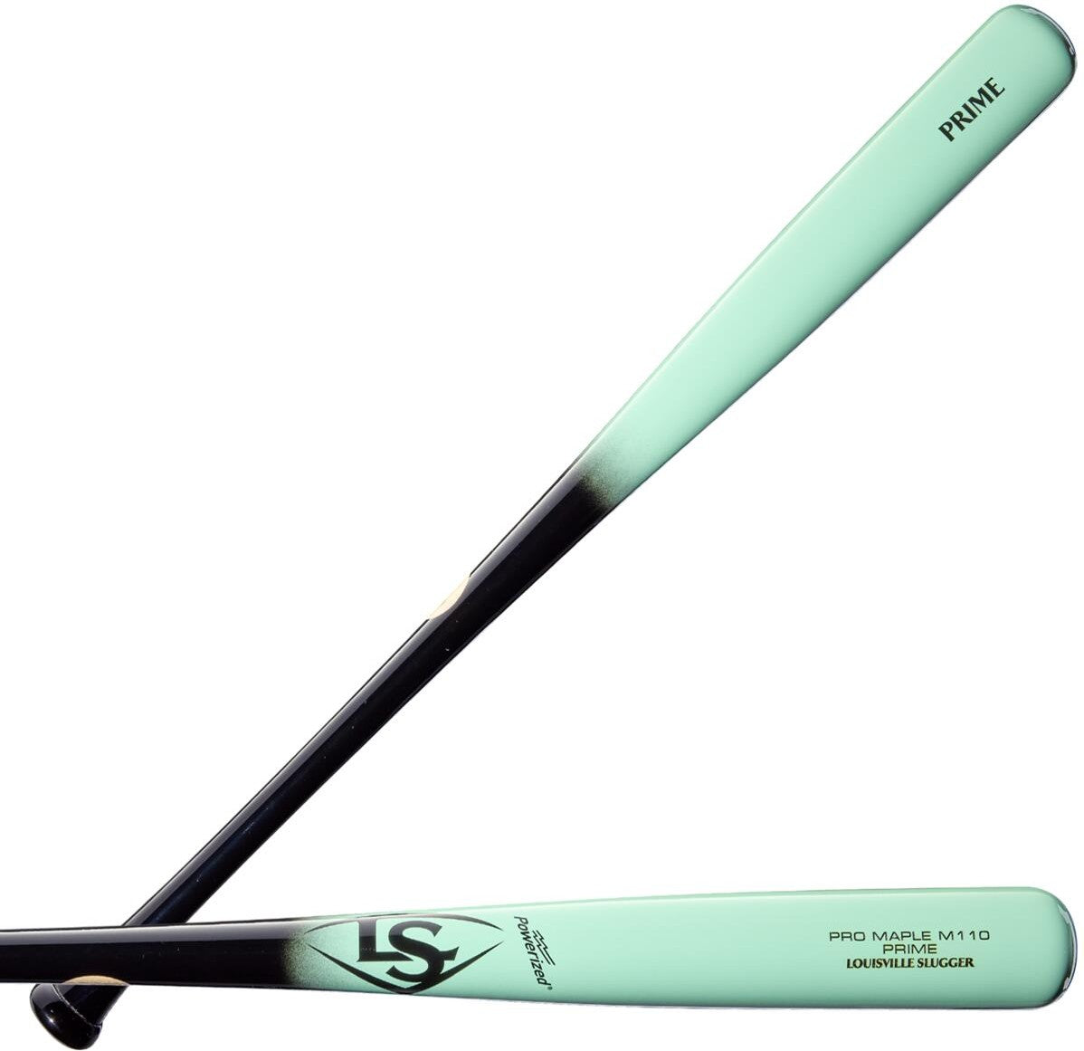 Louisville Slugger Pro Prime M110 Maple Wood Baseball Bat WBL4150010 - Mint Black - HIT a Double - 1
