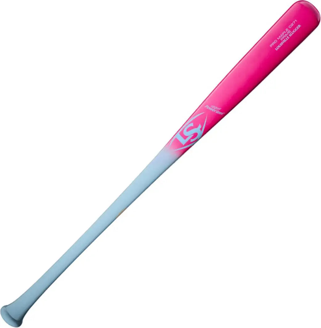 Louisville Slugger Pro Prime Maple C271 Baseball Bat Wbl4039010 - Light Blue Neon Pink