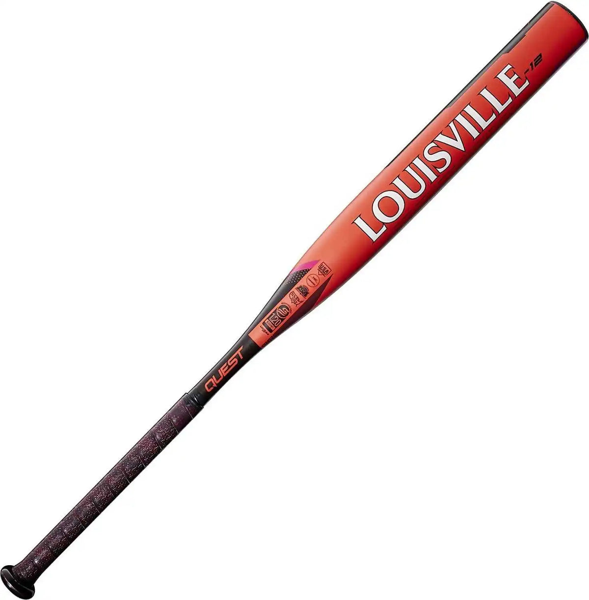 Louisville Slugger Quest (-12) Fastpitch Bat - Black Orange