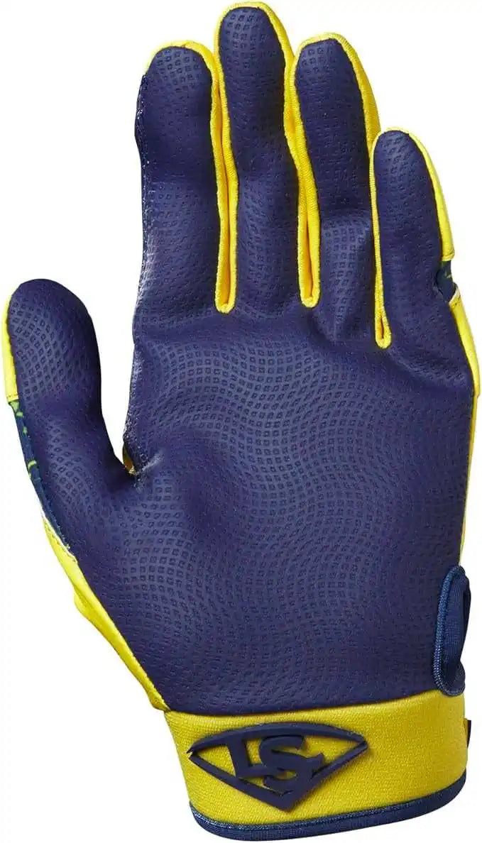 Louisville Slugger Savannah Bananas Youth Genuine V2 Batting Glove - Yellow Navy