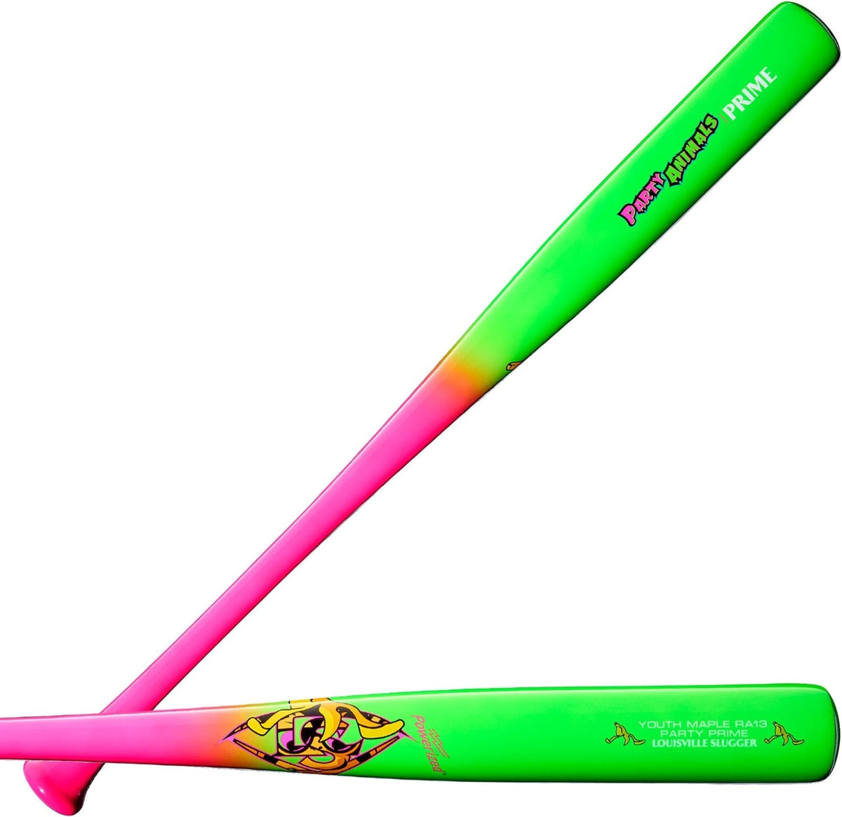 Louisville Slugger Youth Prime Party Animal Ra13 Maple Baseball Bat Wbl4161010 - not Pink Neon Green