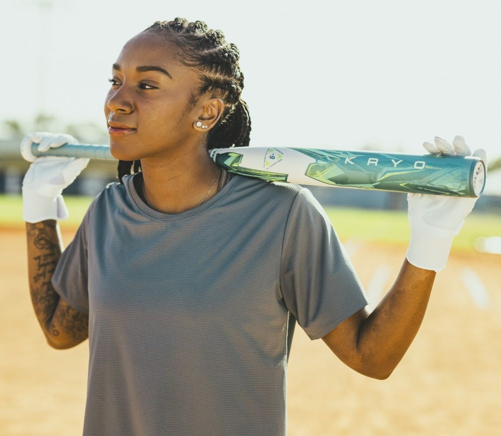 Louisville Slugger 2026 Kryo (-10) Fastpitch Bat WBL4135010 - Teal White - HIT a Double - 9