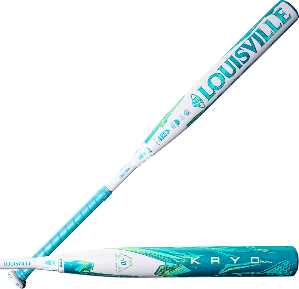 Louisville Slugger 2026 Kryo (-10) Fastpitch Bat WBL4135010 - Teal White - HIT a Double - 15