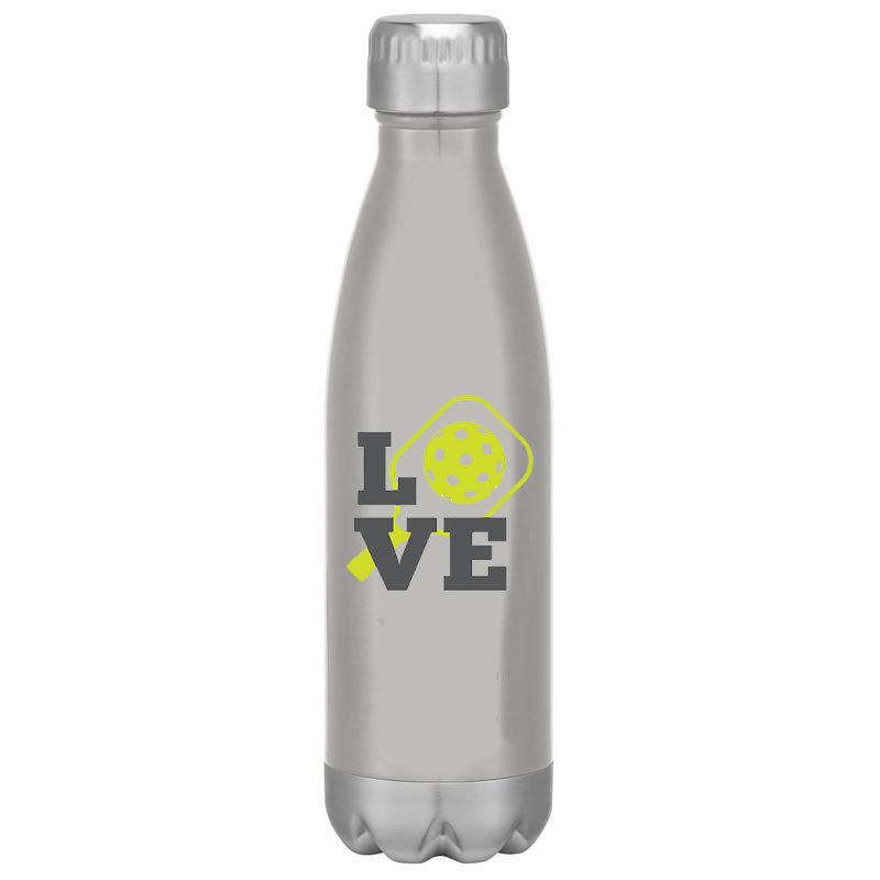 Love Pickleball Water Bottle (16oz.) (black) - Sil / Os