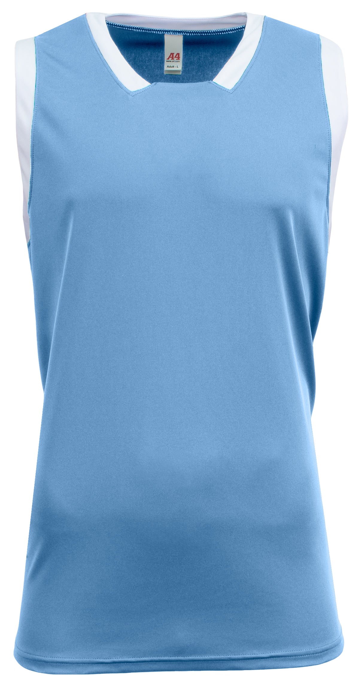 LT BLUE/WHITE A4 Sprint Single Ply Basketball Jersey  grouped