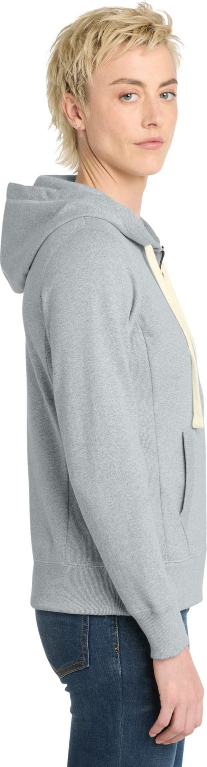 Lt Hthr Grey District Women's Re-Fleece Full-Zip Hoodie DT8103