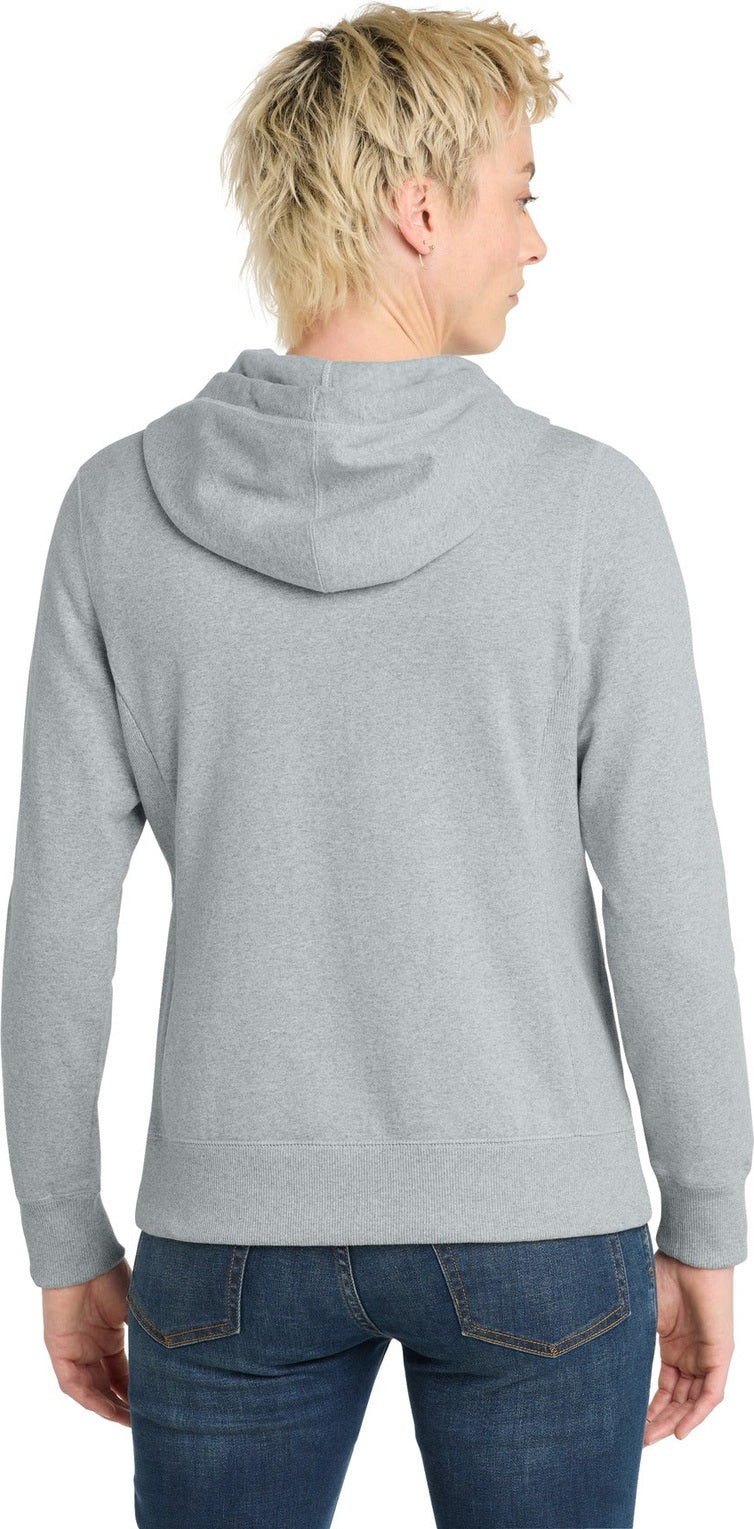 Lt Hthr Grey District Women's Re-Fleece Full-Zip Hoodie DT8103