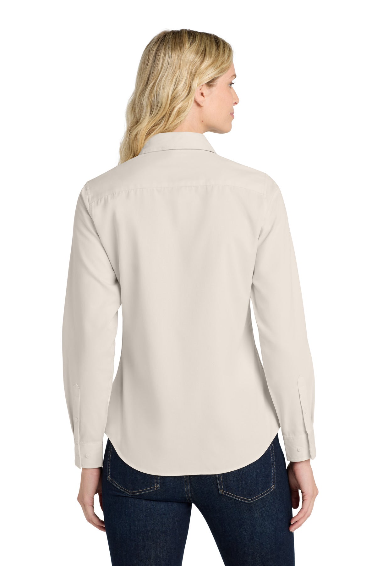 Lt Stone/Cl Ny Port Authority Women's Long Sleeve Easy Care Shirt. L608