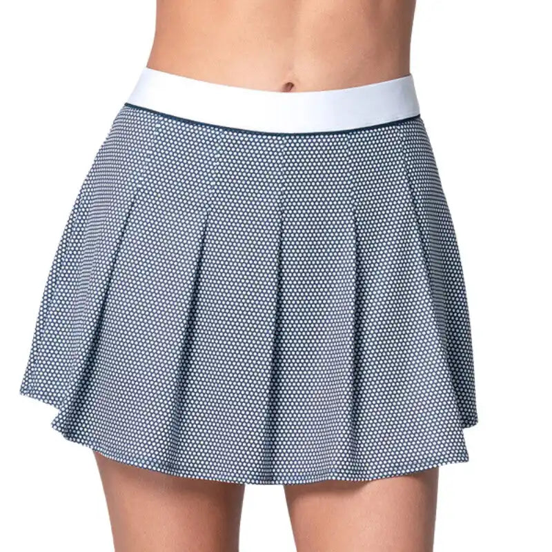 Lucky in Love Ace Mesh Pleat Skirt 13’’ Women’s Midnight White
