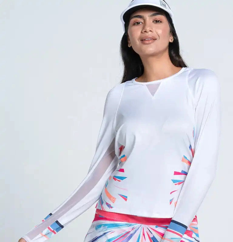 Lucky in Love Berry Best Long Sleeve White