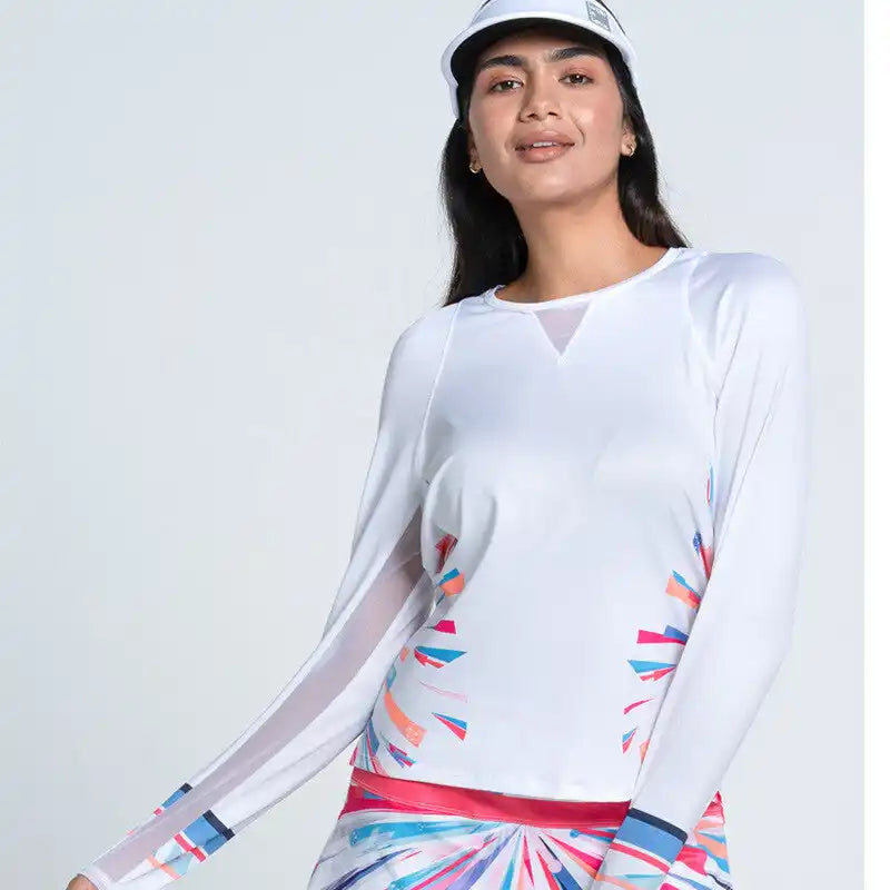 Lucky in Love Berry Best Long Sleeve White