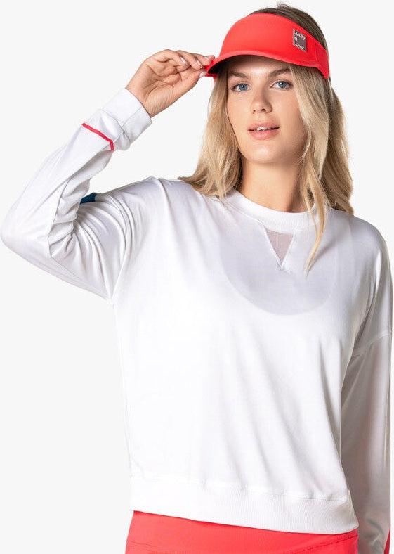 Lucky in Love Bright Line Long Sleeve (white)