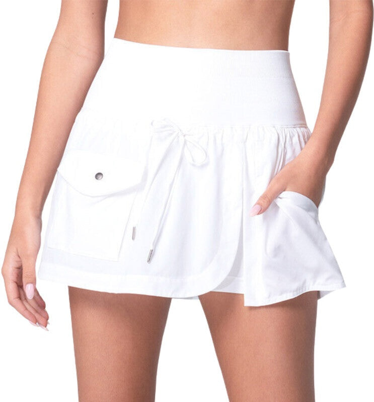 Lucky in Love Cargo Pocket Wrap Skirt Women’s - White