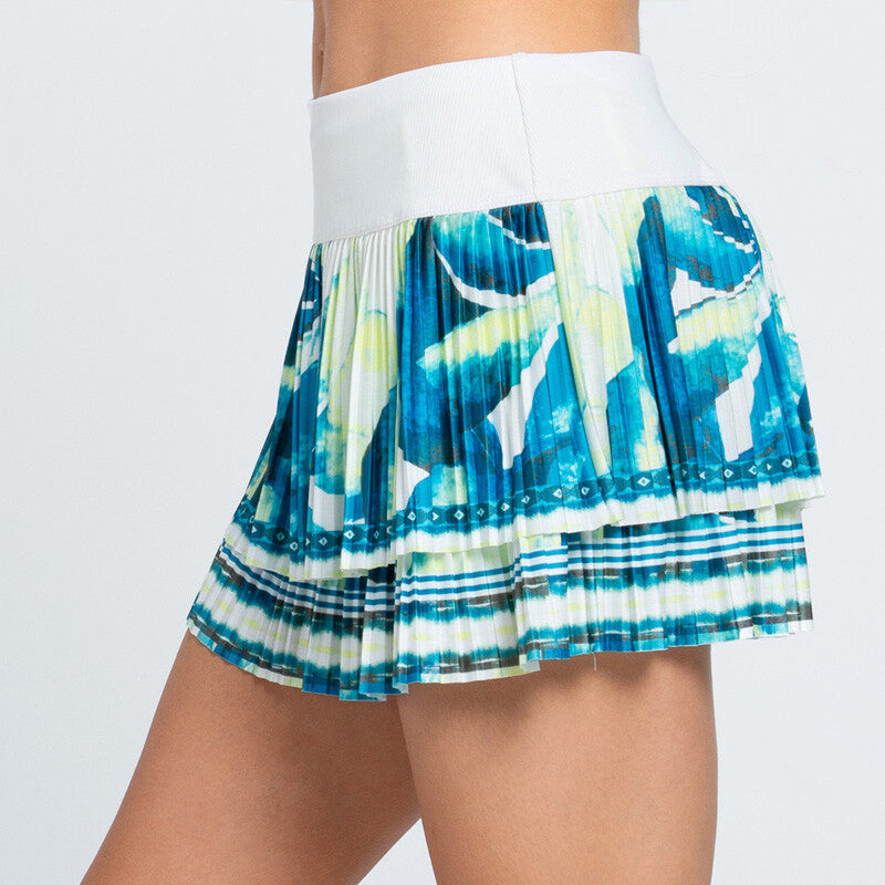 Lucky in Love Caribbean Vibes Pleated Skirt