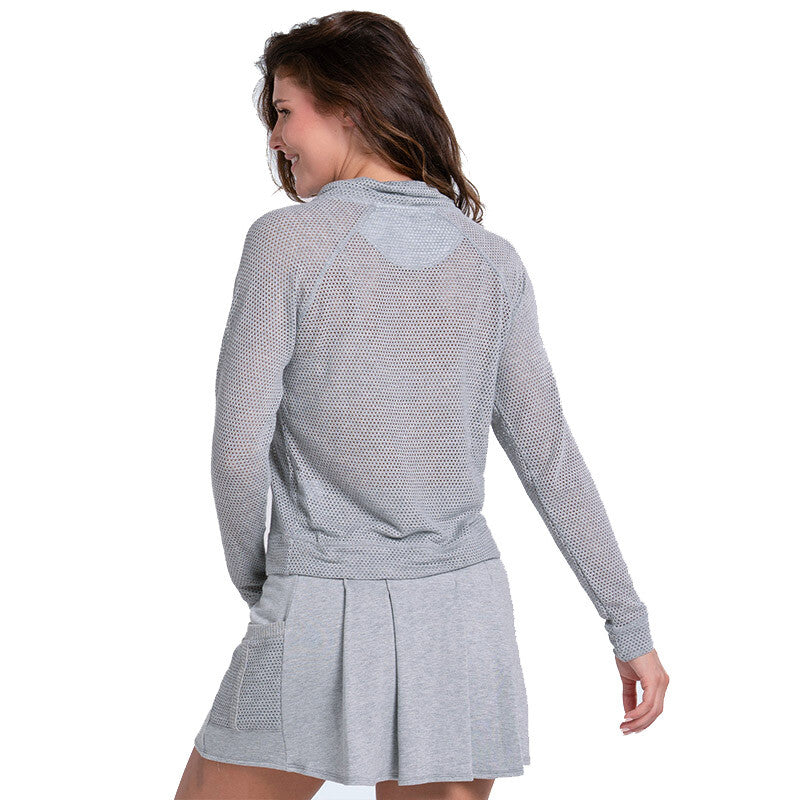 Lucky in Love Chill Day Long Sleeve Pullover (w) (grey)