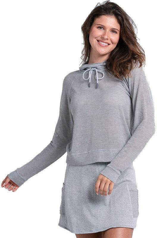 Lucky in Love Chill Day Long Sleeve Pullover Women’s - Heather Gray
