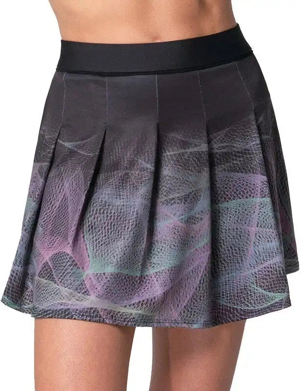 Lucky in Love Courtside Lights Pleat Skirt 14’’ Women’s Multi
