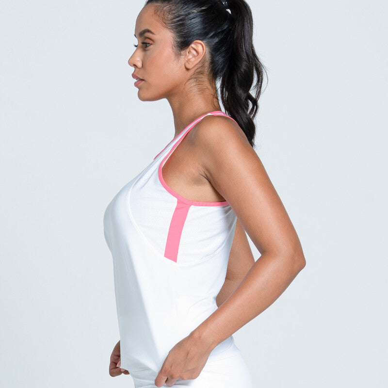 Lucky in Love Every Game Shimmer Tank (white)