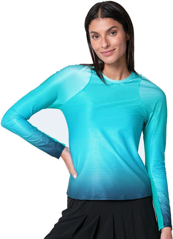 Lucky in Love it to Win Long Sleeve Women’s - Aquamarine