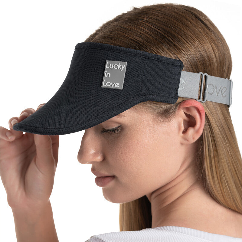 Lucky in Love Logo Stretch Visor (black)