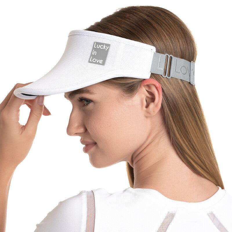 Lucky in Love Logo Stretch Visor (black)
