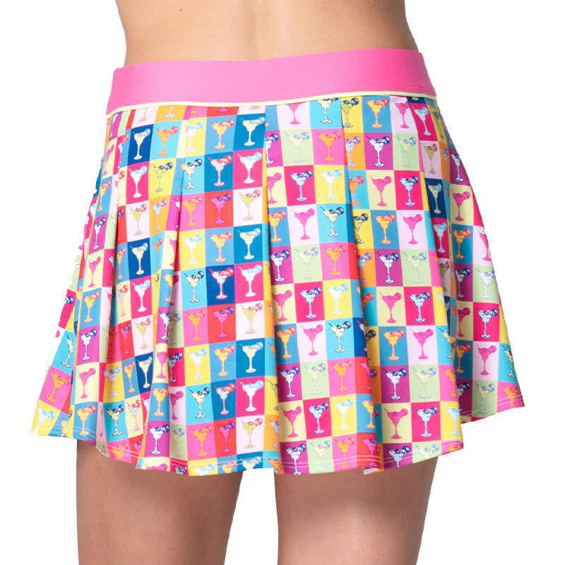 Lucky in Love Margarita Pop Art Pleat Skirt 13.5’’