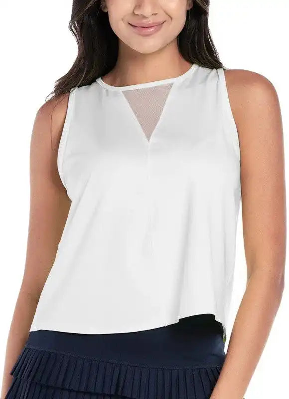 Lucky in Love Pleats Please Tank Black
