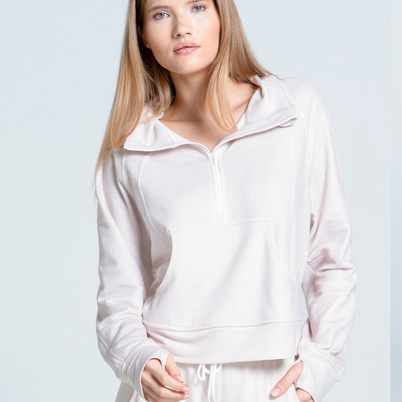 Lucky in Love Renew Heather 1/4 Zip Long Sleeve