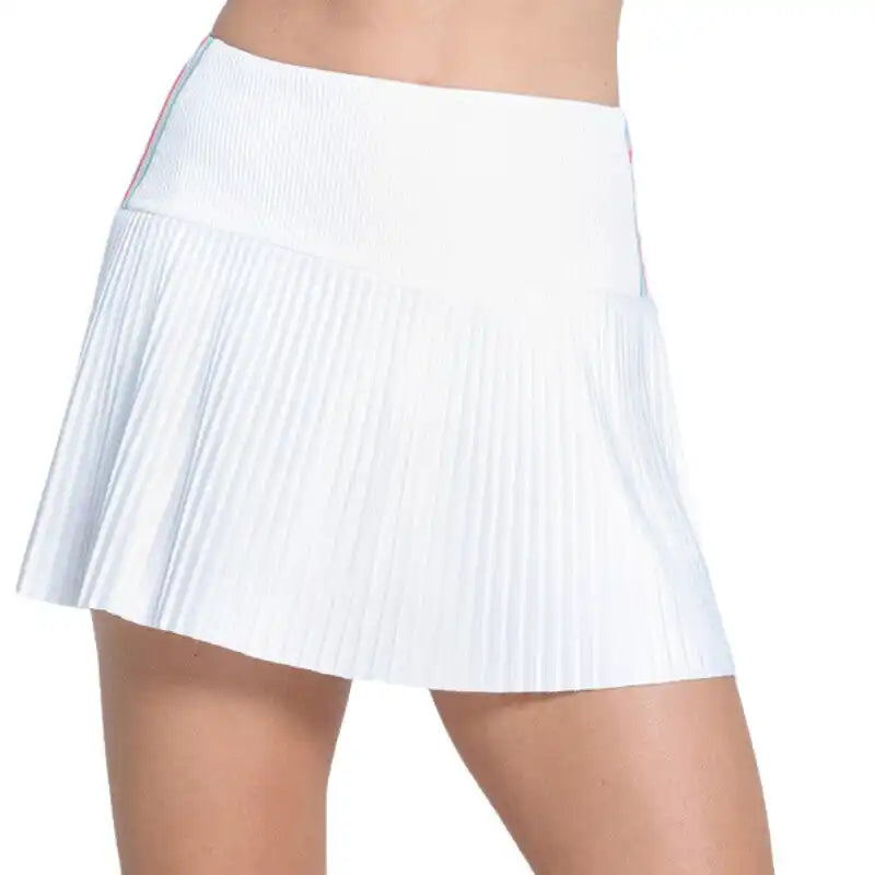 Lucky in Love Revival Pleated Skirt 14’’ Women’s White Bahama Paradise Pink